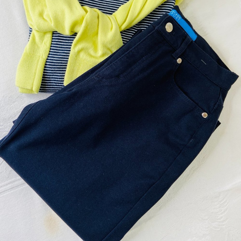ESCADA SPORT Navy Blue Relaxed High Rise Jeans